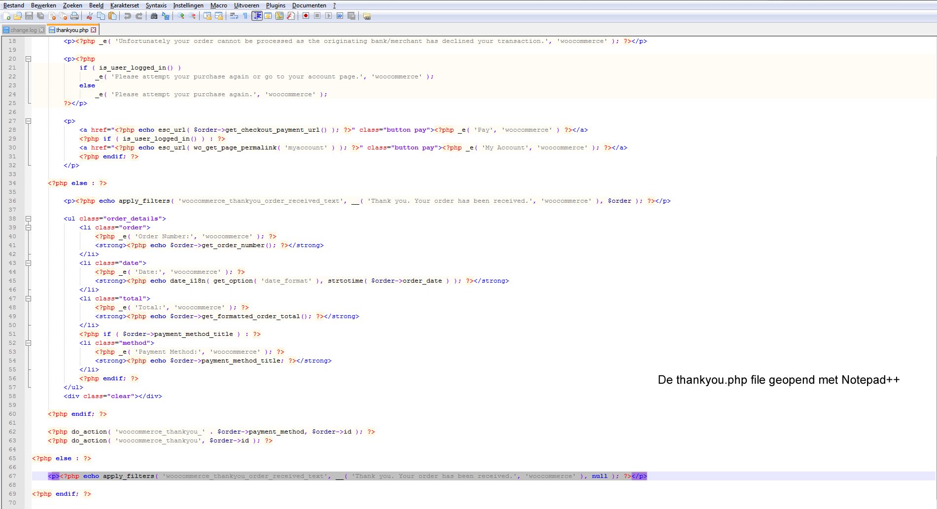 woocommerce endpoints aanpassen 3