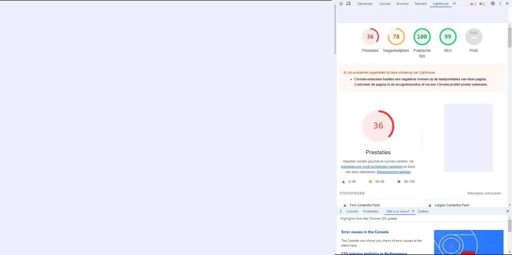 Indexering slechte mobiele website stopt